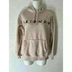 H&M+ GRAPHIC HOODIE Power Pink Friends size XS